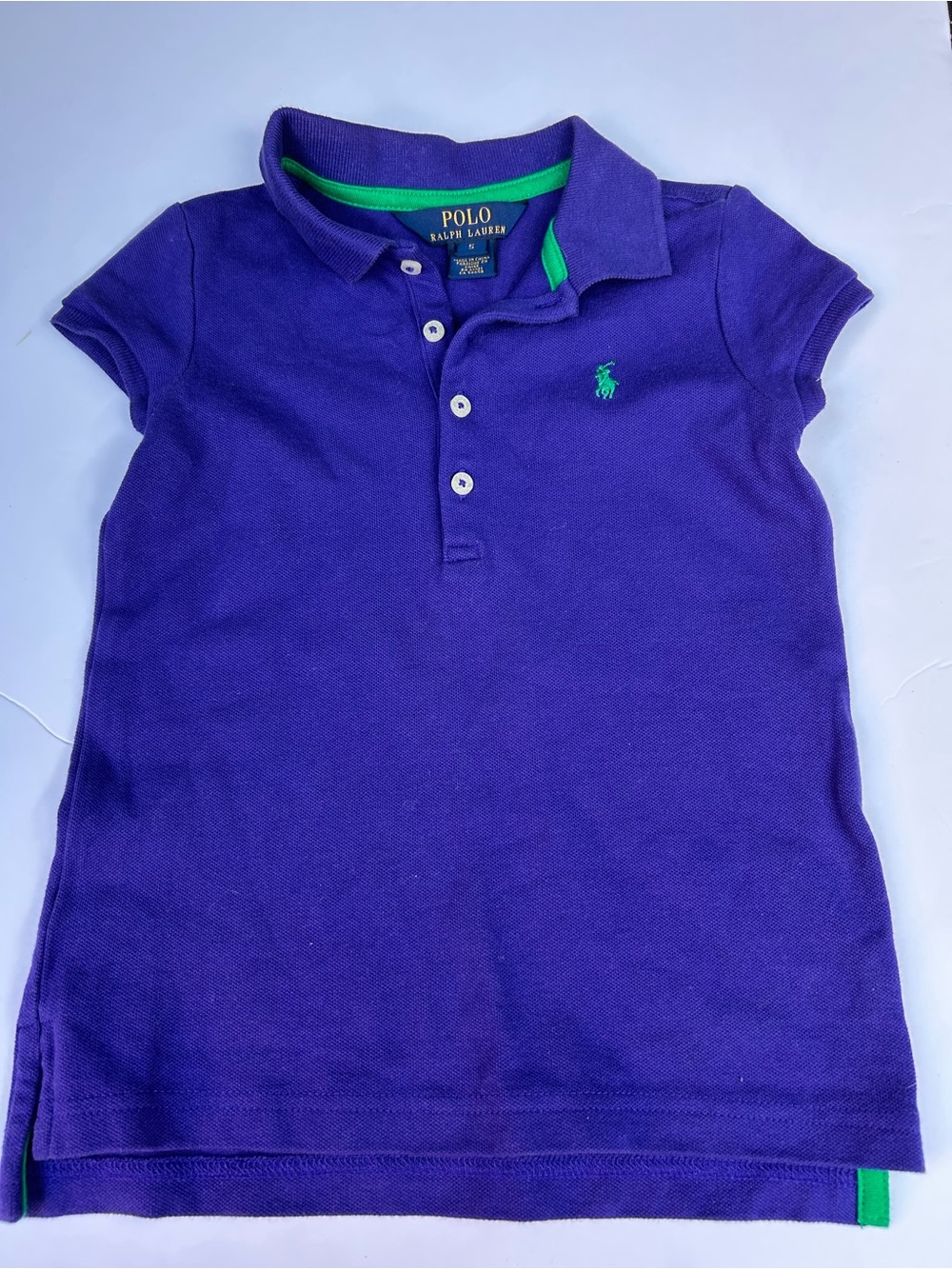 Polo by Ralph Lauren Purple Polo with Green Trim girls
